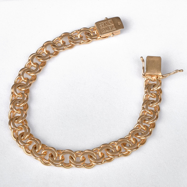 ARMBAND. Guld. 18K. Bismarck. 21,5 gram.