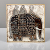 LISA LARSON. Väggplatta. Unik. Elefant. 1961. Gustavsberg.