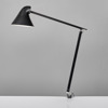 BORDSLAMPA. Svartlackerad metall och aluminium. NJP Table type 25000. Louis Poulsen, Danmark.