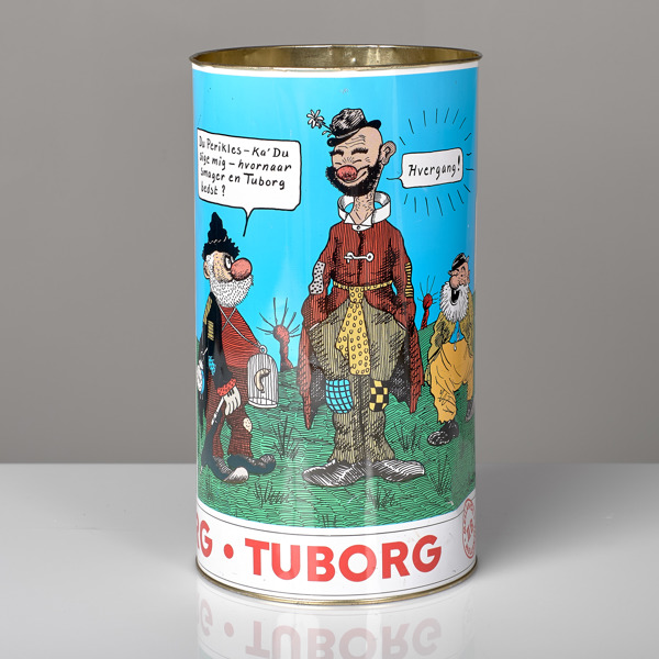REKLAMBURK. Plåt. Tuborg.