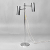 GOLVLAMPA. Kromat stål och plåt. Bergboms. Modell G222. 1970-tal.