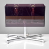 BORDSLAMPA. Plast och kromad metall. Frandsen Lighting, Danmark. 2000-tal.