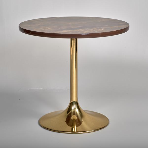 SIDOBORD. Gulmetall och laminat. Venus. Johansson Design, Markaryd. 1970-tal.