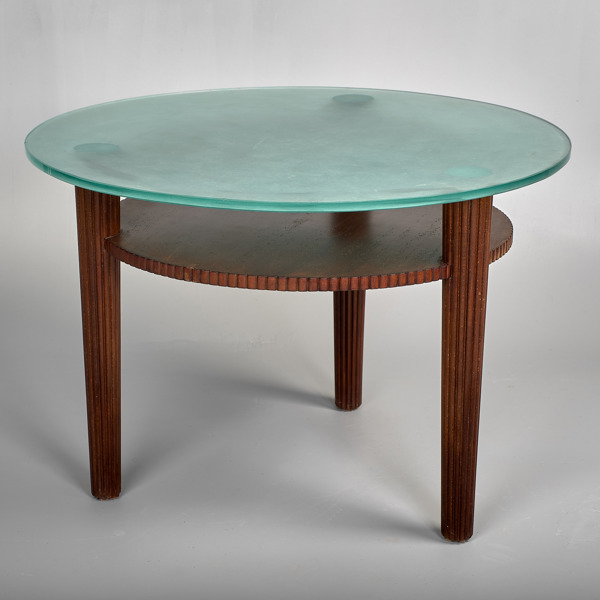 SOFFBORD. Funkis. Glasskiva. 1930-40-tal.