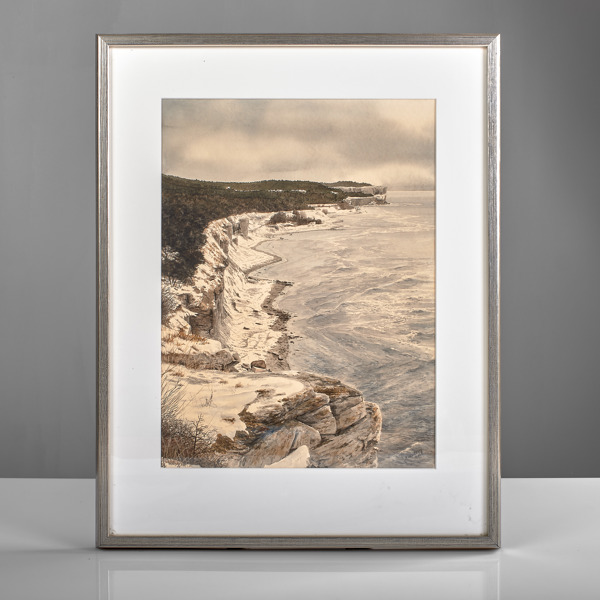 BJÖRN HEDBERG. (1953-20222). Akvarell. Gotländskt kustparti.