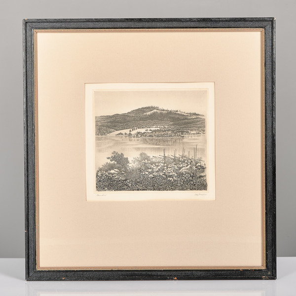 STIG BORGLIND. (1892-1965). Etsning. Strandäng.