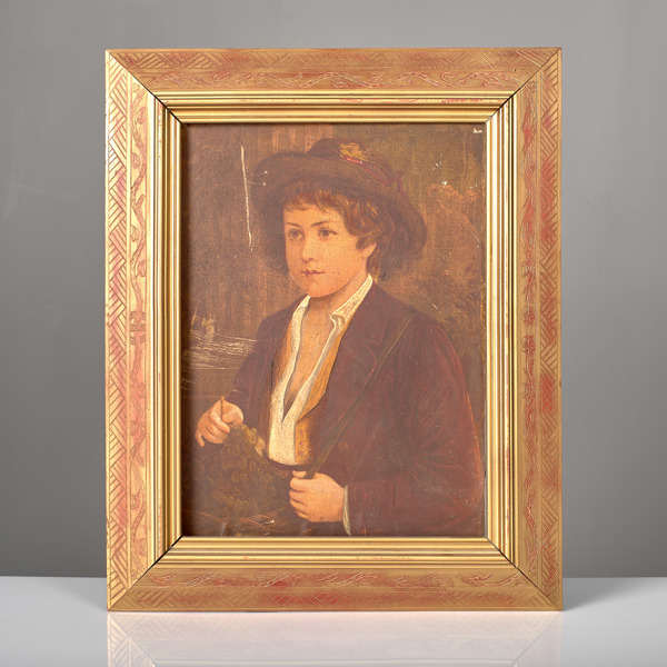 OLJA PÅ PANNÅ. Porträtt. 1800-tal.