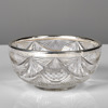 SKÅL. Kristall med kant i silver.
