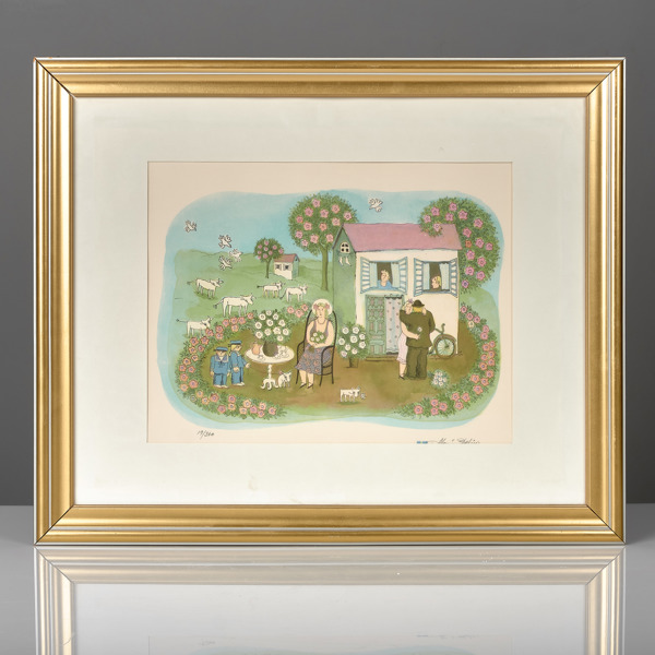 MARION BELIN. (1933-2022). Färglitografi.