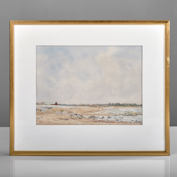 MAGNUS HÄGG. (1928-). Akvarell.