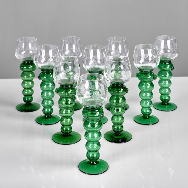 VINGLAS. 10 stycken. Remmare. 