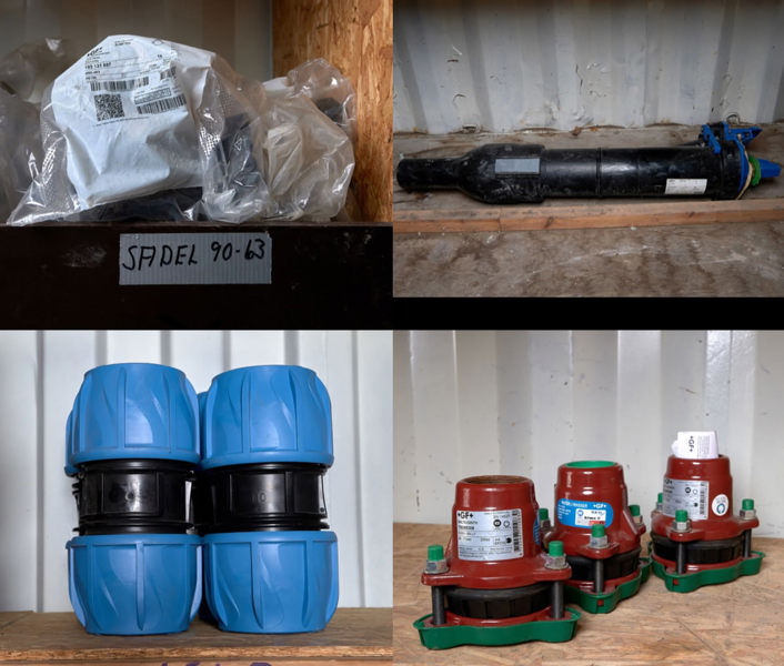 VATTEN- OCH AVLOPP. Parti osålda objekt från konkursauktion 1 september.
https://www.ingelmark.se/sv-SE/auctions/14
Elsvetsmuffar-vinklar-förminskningar, kopplingar, brandpost, slussventil mm.