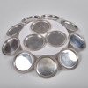 GLASUNDERLÄGG. 12 stycken. Silver. GAB. 