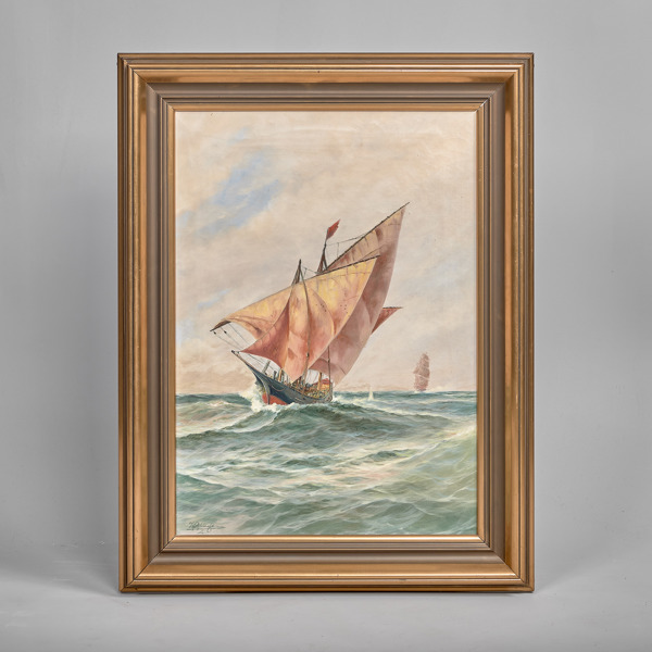 OLJA PÅ DUK. Signerad.