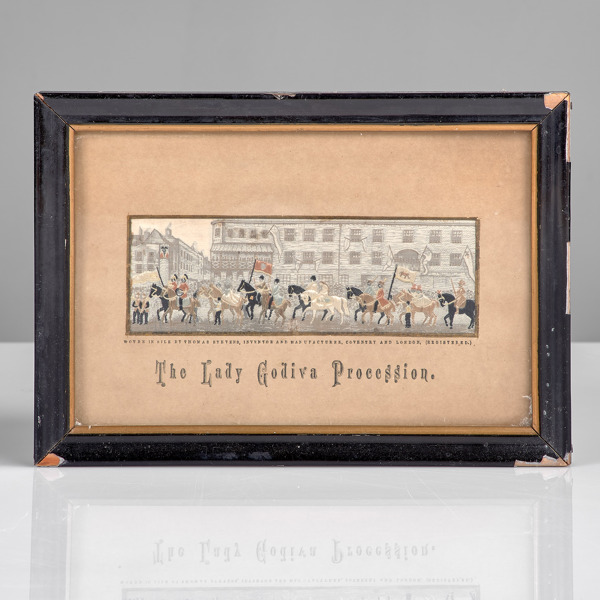 VÄVD SILKE. The Lady Godiva Procession. Thomas Stevens, London, England. 1880-tal.