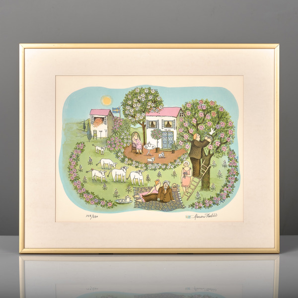 MARION BELIN. (1933-2022). Färglitografi.