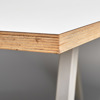LEIF JÖRGENSEN. Matbord. HAY. Loop Stand. Vit laminat. Metallben.
