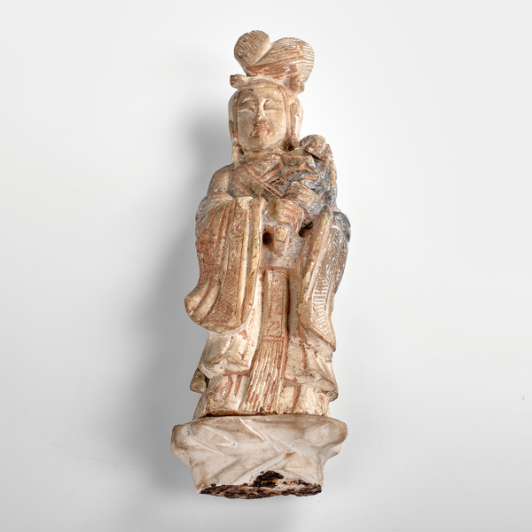 FIGURIN. Soapstone. Kina. 1800-tal.