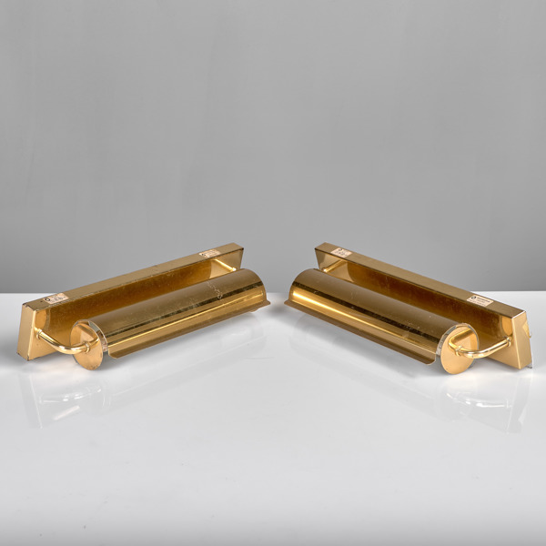 VÄGGLAMPOR. 1 par. Mässing. Örrsjö Industri AB. 1960-tal.