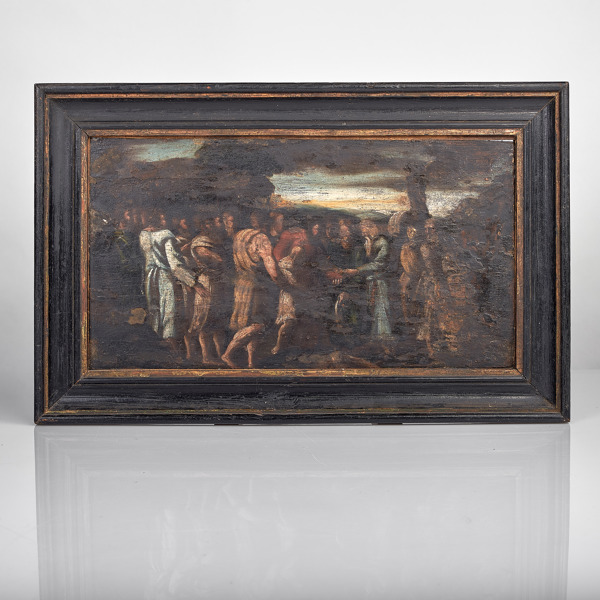 OLJA PÅ TRÄ. Troligen 1700-tal.