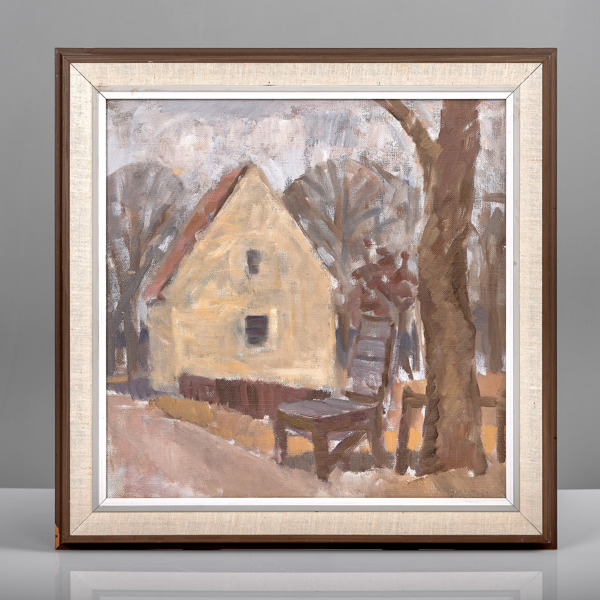 HARALD NORRBY. (1928-2020). Olja på pannå. Gråväder.