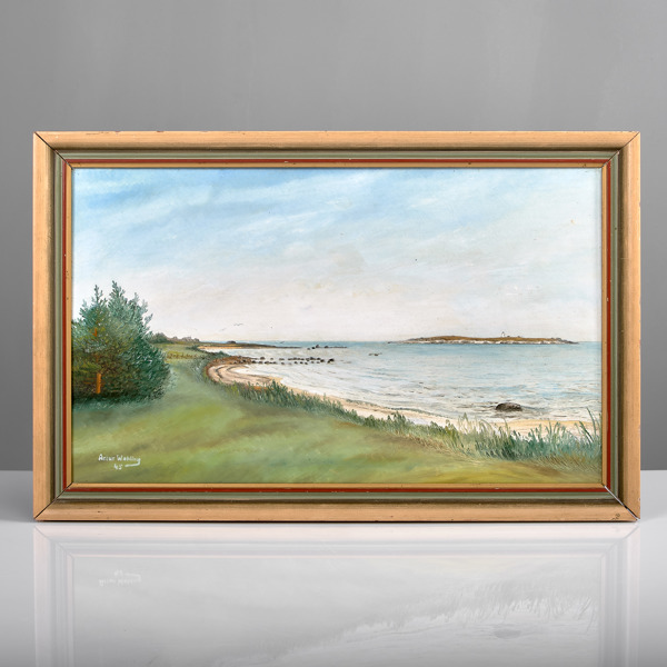 ARTUR WAHLBY. (1901-1962). Olja på pannå.