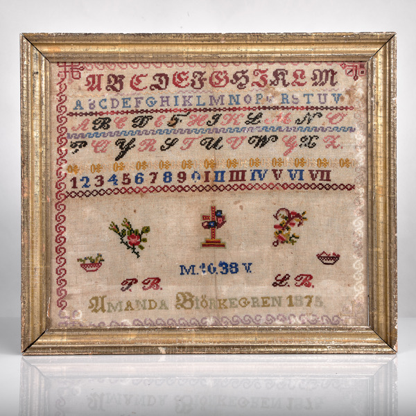 MÄRKTAVLA. Daterad 1875.