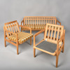 SOFFA + 1 PAR FÅTÖLJER. Furu. Bruksbo. Biri möbler, Norge. 1960-tal.
