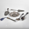 PARTI SILVER. 6 delar.  Gallerskål, brevöppnare mm.