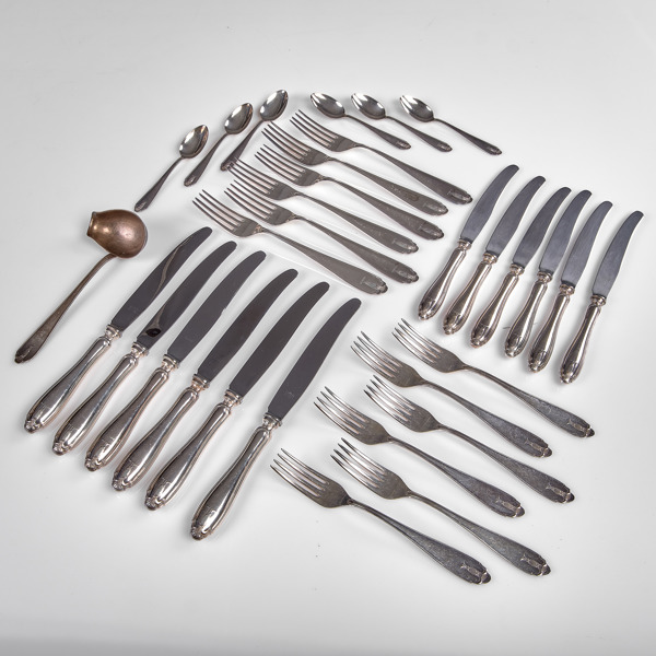 SILVERBESTICK. Wasa. 31 delar. Totalvikt 1166 gram.