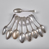 MATSKEDAR. Silver. 9 stycken. 1700-1800-tal.