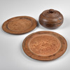 VRIDASK + 2 TRÄDISKAR. 1700-1800-tal.