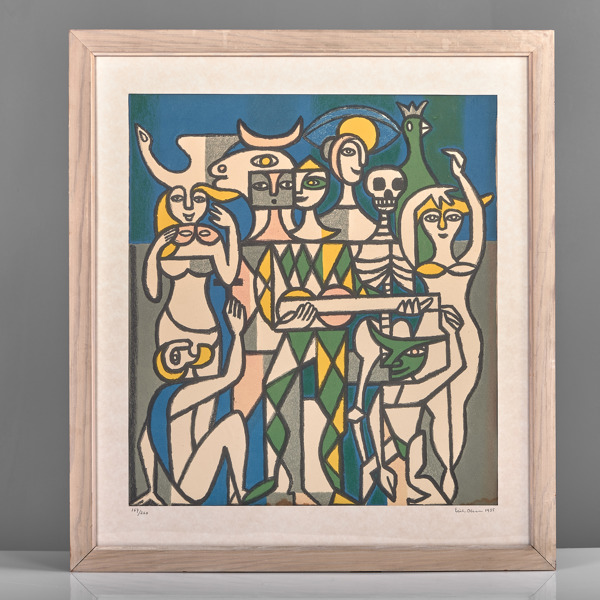 ERIK OLSON. (1901-1986). Färglitografi.
