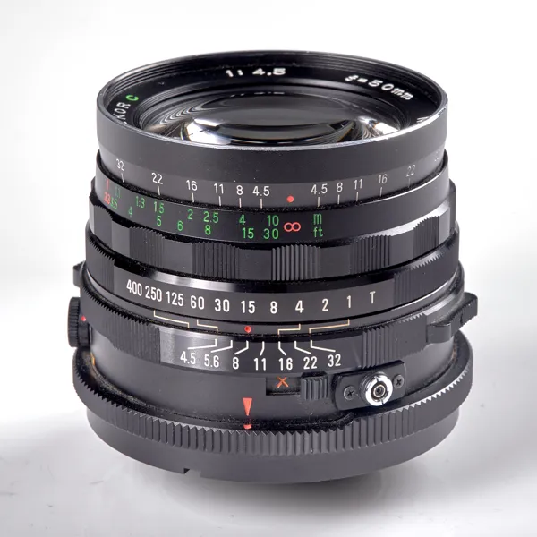 OBJEKTIV. Mamiya-Sekor C 1:4,5 f=50 mm No. 23345. 1970-80-tal.