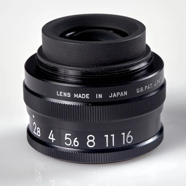 OBJEKTIV. Nikon. El-Nikkor 1:2,8 f=5 cm Nippon Kogaku No. 683161. 1957.