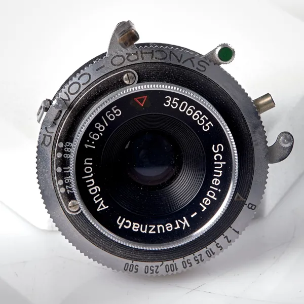 OBJEKTIV. Schneider-Kreuznach Angulon 1:6,8/65 3506655. 1953-54.