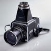 KAMERA. Hasselblad. TC 59756. 1965. Bakstycke. UC 477878. Objektiv. Distagon 1:3,5 f=60 mm. T*.