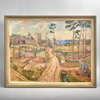 GIDEON ISAKSSON. (1911-1980). Olja på pannå. Nordergravar, Visby. 