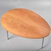ARNE JACOBSEN. Bord. Egg table. Ask och rörstål. Formgivet 1952. 1950-tal.
