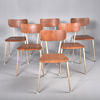 STOLAR. 6 stycken. Teak. Industrimodell. 1950-tal.