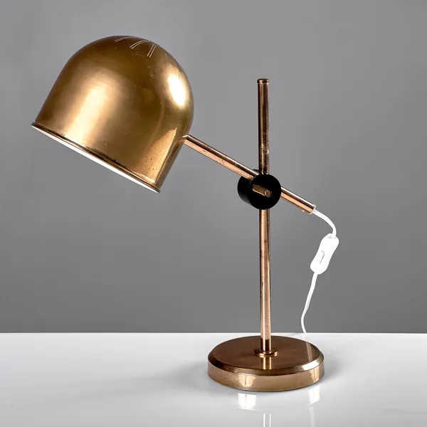 BORDSLAMPA. Mässing. Tyringe Konstverk. 1960-70-tal.