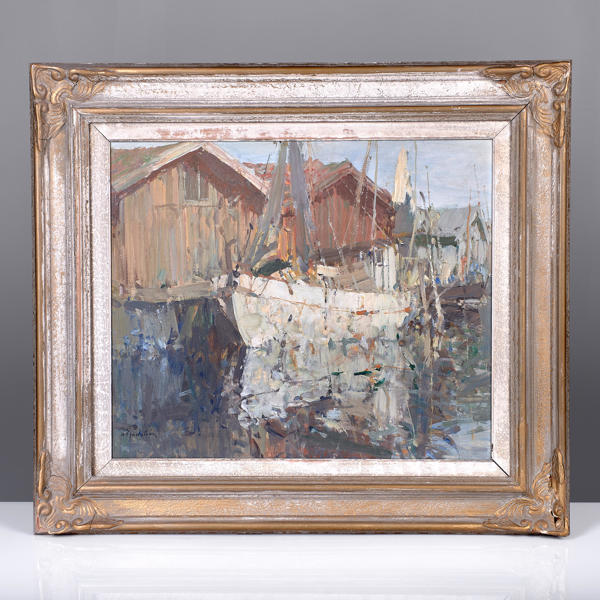 HUGO ÖFVERSTRÖM. (1900-1973). Olja på pannå.