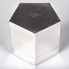 WIWEN NILSSON. Burk med lock. Pentagonal. Sterlingsilver. Lund. 1948.