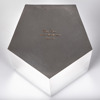 WIWEN NILSSON. Burk med lock. Pentagonal. Sterlingsilver. Lund. 1948.