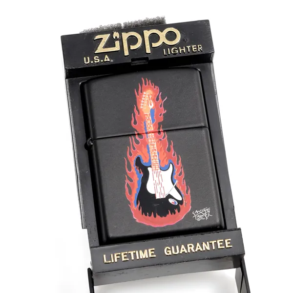 TÄNDARE ZIPPO. Jimi Hendrix. Flaming Guitar. 1999.