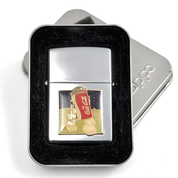 TÄNDARE ZIPPO. Coca-Cola. Space Can. First Can in Space. 1991.