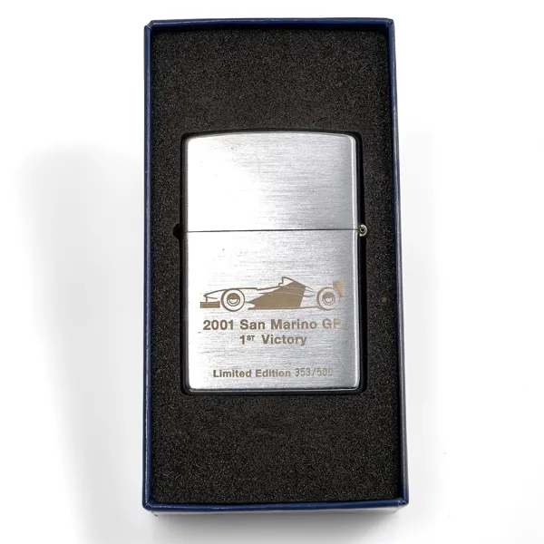 TÄNDARE ZIPPO. BMW Williams F1 Team. 2001 San Marino GP 1st Victory. Limited Edition. 353/500. 2000.