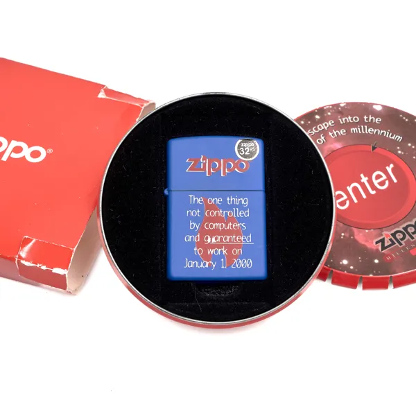 TÄNDARE ZIPPO. Y2K Millennium Series. Not Controlled by Computers. 1999.