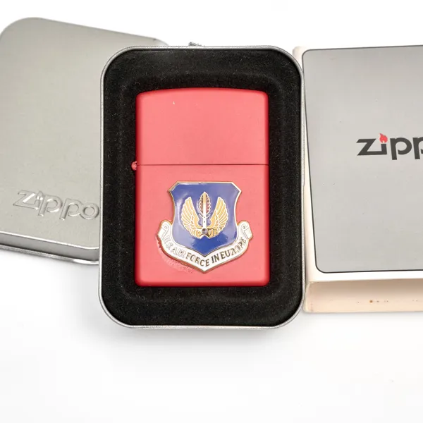 TÄNDARE ZIPPO. U.S. Air Force in Europe Matte Lighter. 1994.