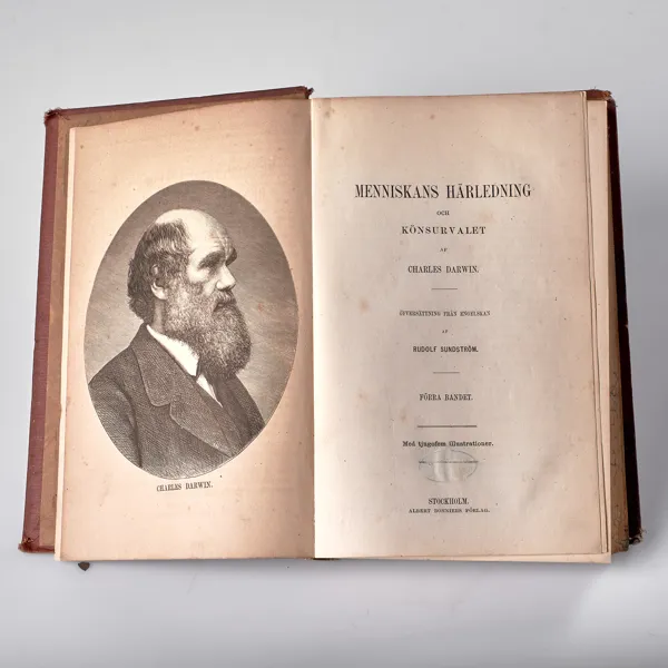 CHARLES DARWIN. Menniskans härledning och könsurvalet. Första bandet.